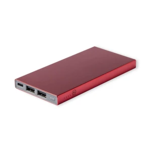 Power bank 4000 mAh z aluminium z recyklingu V1144-05 /kolor: czerwony/