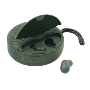 Głośnik bezprzewodowy 5W Air Gifts, radio, bezprzewodowe słuchawki douszne | Caleb V7282-06 /kolor: zielony/