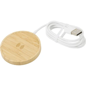 Bambusowa ładowarka bezprzewodowa 10W V0097-17 /kolor: drewno/