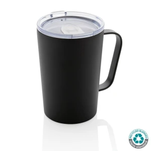Kubek termiczny 420 ml, stal nierdzewna z recyklingu P433.051 /kolor: czarny/