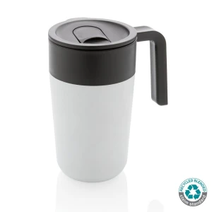 Kubek podróżny 480 ml, PP z recyklingu P433.233 /kolor: biały/