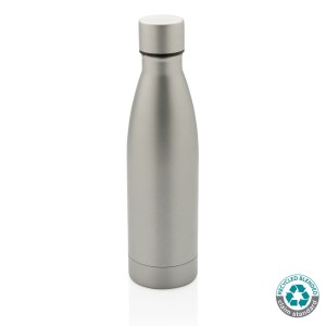 Próżniowa butelka sportowa 500 ml, stal nierdzewna z recyklingu P433.272 /kolor: szary/