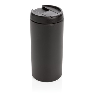 Kubek podróżny 330 ml Metro, stal nierdzewna z recyklingu P435.041 /kolor: czarny/