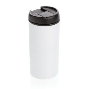 Kubek podróżny 330 ml Metro, stal nierdzewna z recyklingu P435.043 /kolor: biały/