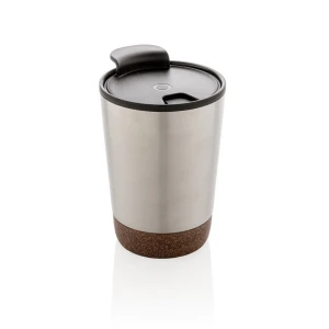 Kubek podróżny 300 ml, PP z recyklingu P435.072 /kolor: srebrny/