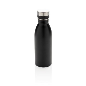 Butelka sportowa 500 ml, stal nierdzewna z recyklingu P435.711 /kolor: czarny/