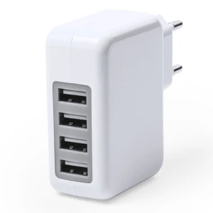 Ładowarka, hub USB V3593-02 (kolor: biały)