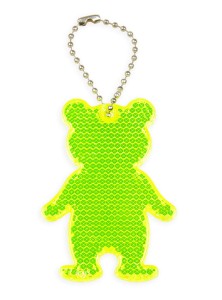 Zawieszka odblaskowa twarda premium z CE bez nadruku - Miś /żółty/ 047