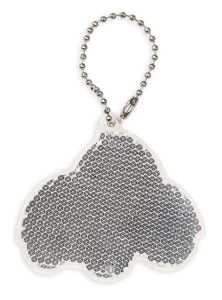 Zawieszka odblaskowa twarda premium z CE bez nadruku - Auto /srebrny/ 023