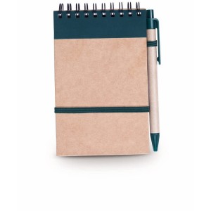 Notatnik (70 kartek) z długopisem V2835-06 (kolor: zielony)