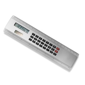 Linijka z kalkulatorem V3030-32 (kolor: srebrny)