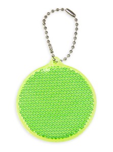Zawieszka odblaskowa twarda premium z CE bez nadruku - Kółko /zielony/ 032