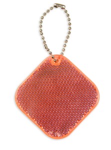 Zawieszka odblaskowa twarda premium z CE bez nadruku - Romb /czerwony/ 065