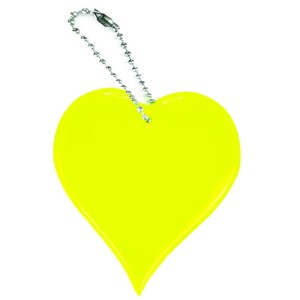 Zawieszka odblaskowa Premium 6-7 cm - serce - różne kolory 111