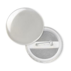 Button odblaskowy z bezpieczną agrafką - srebrny - 001 150