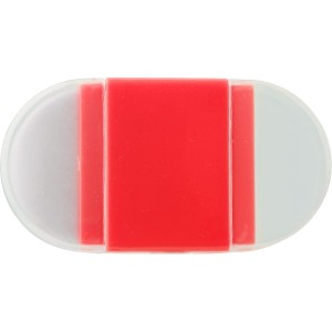 Gumka z temperówką V9639-05 (kolor: czerwony)