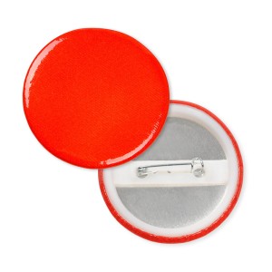 Button odblaskowy z bezpieczną agrafką - czerwony - 008 154