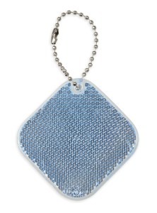 Zawieszka odblaskowa twarda premium z CE bez nadruku - Romb /niebieski/ 066