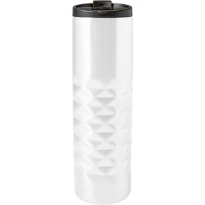Geometryczny kubek podróżny 460 ml V9896-02 (kolor: biały)