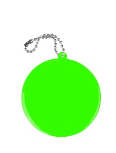 Zawieszka odblaskowa Premium 6-7 cm - kółko - zielona 107